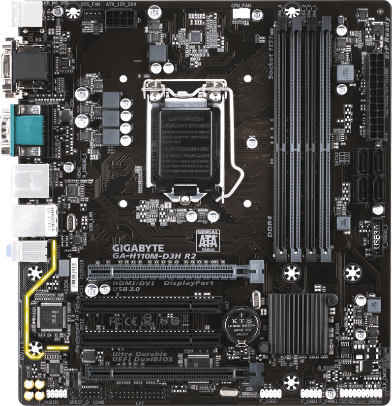Gigabyte GAH110MD3H R2 Motherboard Specifications On MotherboardDB